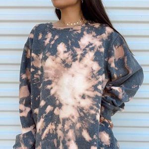 Tie Dye Print Loose Casual Sweatshirt